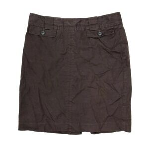 Banana Republic Skirt Womens Size 8 Brown Linen Cotton Lightweight Summer